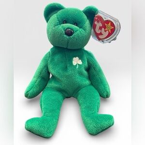 Ty Green Bear with Shamrock